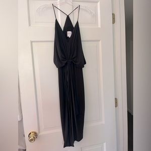 Misa Los Angeles Gray midi dress